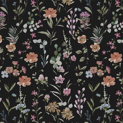 Green Vintage Floral Peel and Stick Wallpaper Boho Floral Contact Paper