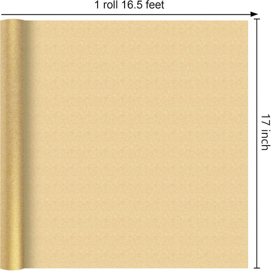 MAYPLUSS Gold Wrapping Paper Roll, Thick Gift Wrap Paper Featuring Solid Color Pearly-Lustre for Wedding, Birthday, Anniversary, Baby Shower, Graduation, Mothers Day, Christmas 17 Inch x 16.4 Feet