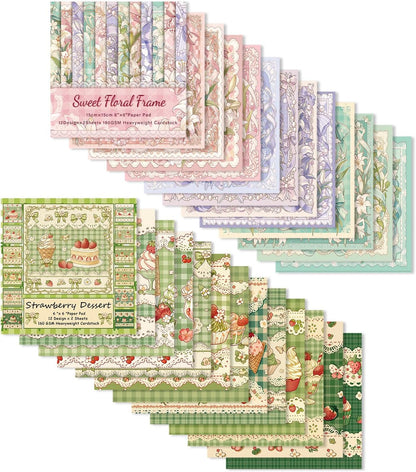 6x6" Cardstock Single Sided Scrapbooking,Craft Decorative Scrap Book Paper