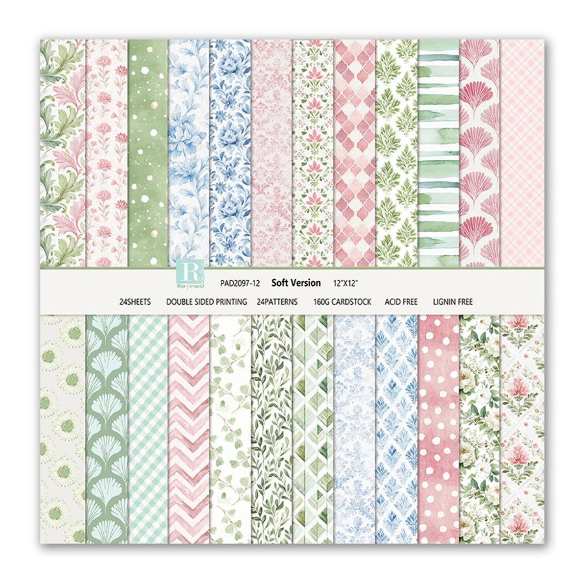 Scrapbook Paper 12x12 Patterned Paper for Scrapbooking (Pink)