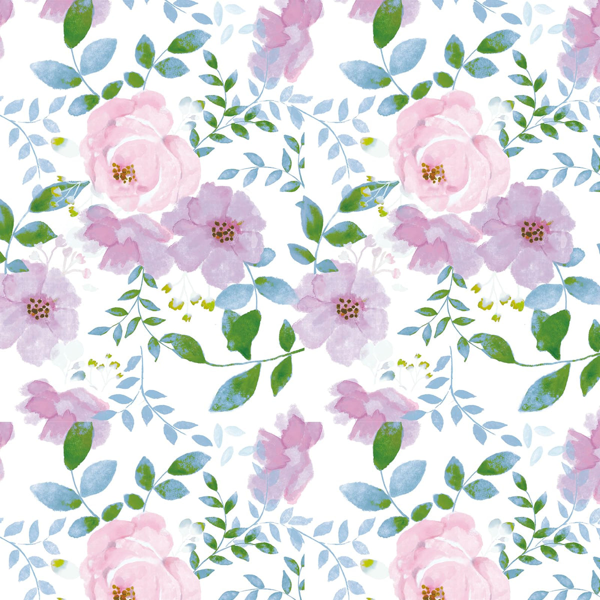 Green Vintage Floral Peel and Stick Wallpaper Boho Floral Contact Paper