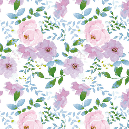 Green Vintage Floral Peel and Stick Wallpaper Boho Floral Contact Paper
