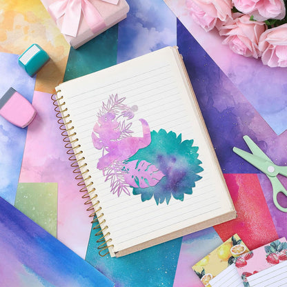Gersoniel 40 Sheets Watercolor Shimmer 8.5x11'' Scrapbook Decorative Paper