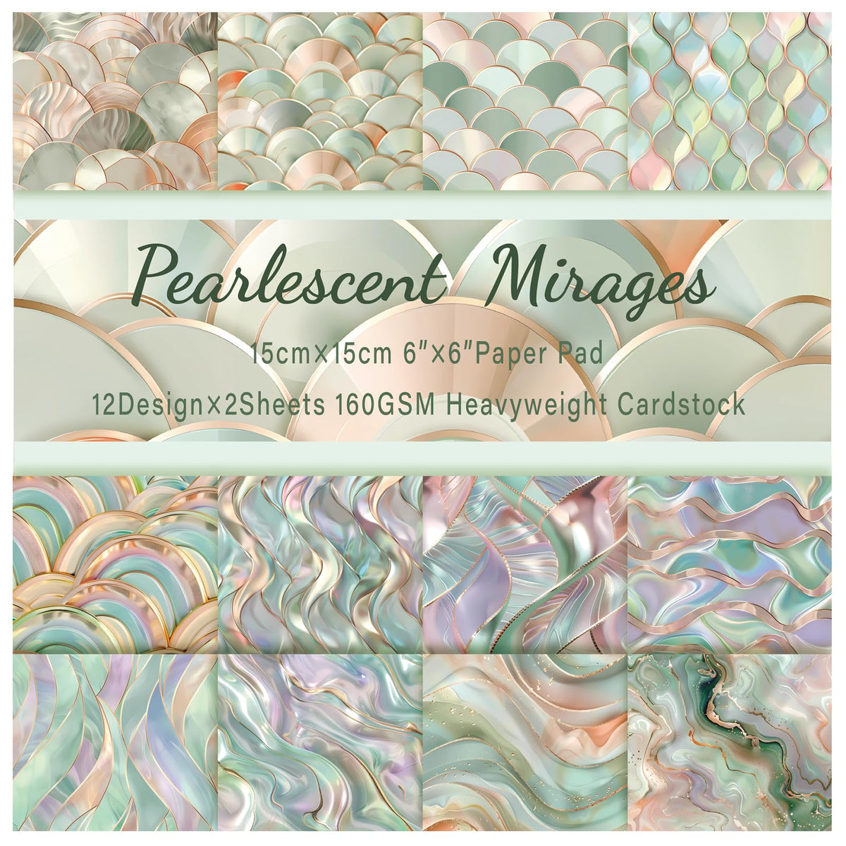 Scrapbook Paper,24 Sheets 6"x 6" Single-Sided Pattern Decorative Cardstock