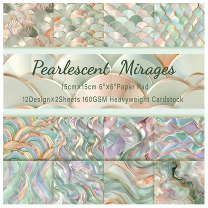 Scrapbook Paper,24 Sheets 6"x 6" Single-Sided Pattern Decorative Cardstock