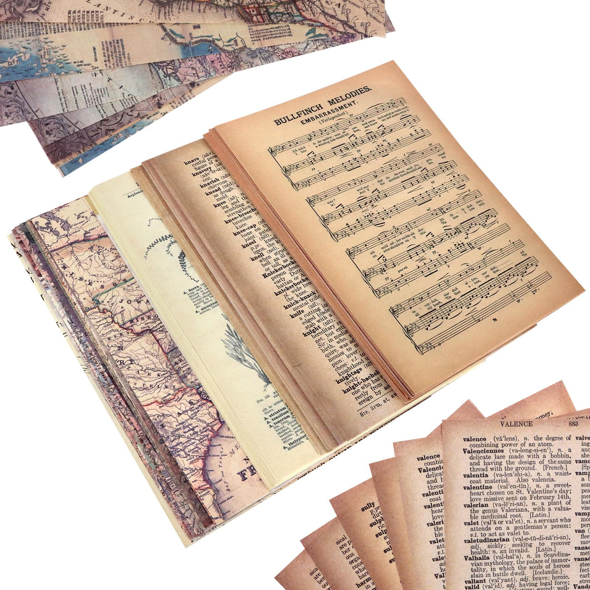 240 Pcs Vintage Scrapbook Paper Sheets for Junk Journal
