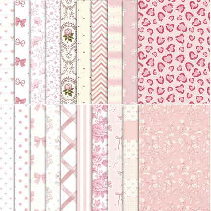 Scrapbook Paper, 60 Sheets, Double-Sided Floral, 5.5 x 8.3 in