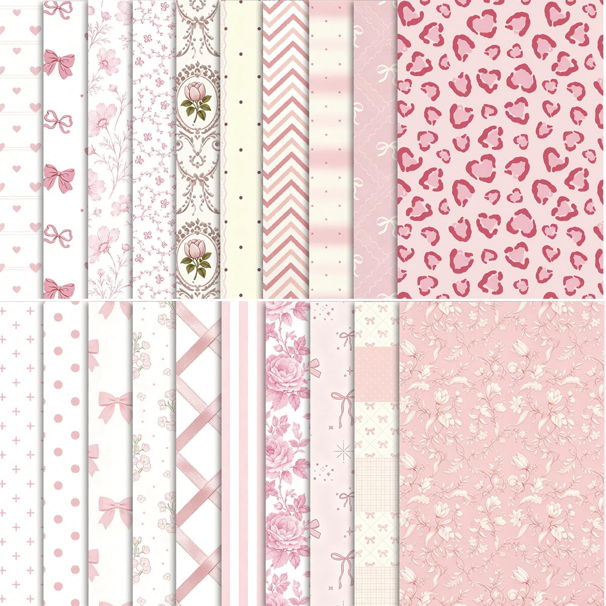 Scrapbook Paper Pad, 60 Sheets, 5.5 x 8.3 in, Double-Sided