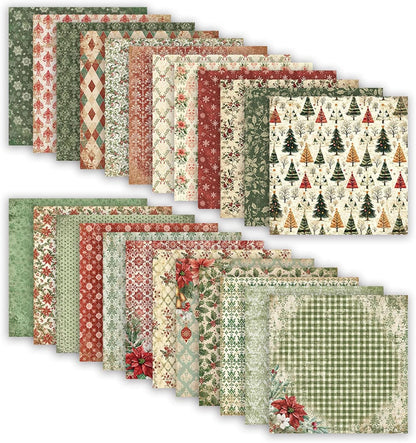 Christmas Scrapbook Paper 12x12 Double Sided Patterned Paper (C)