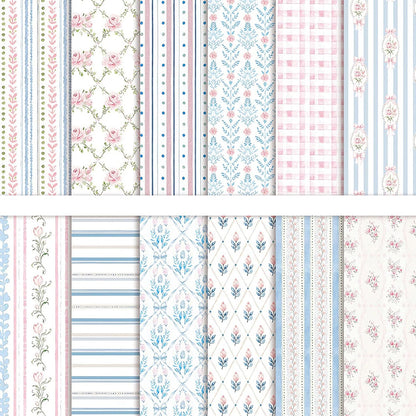 36 Sheets Scrapbook Paper 12x12 In Pastel Floral Patterned Paper
