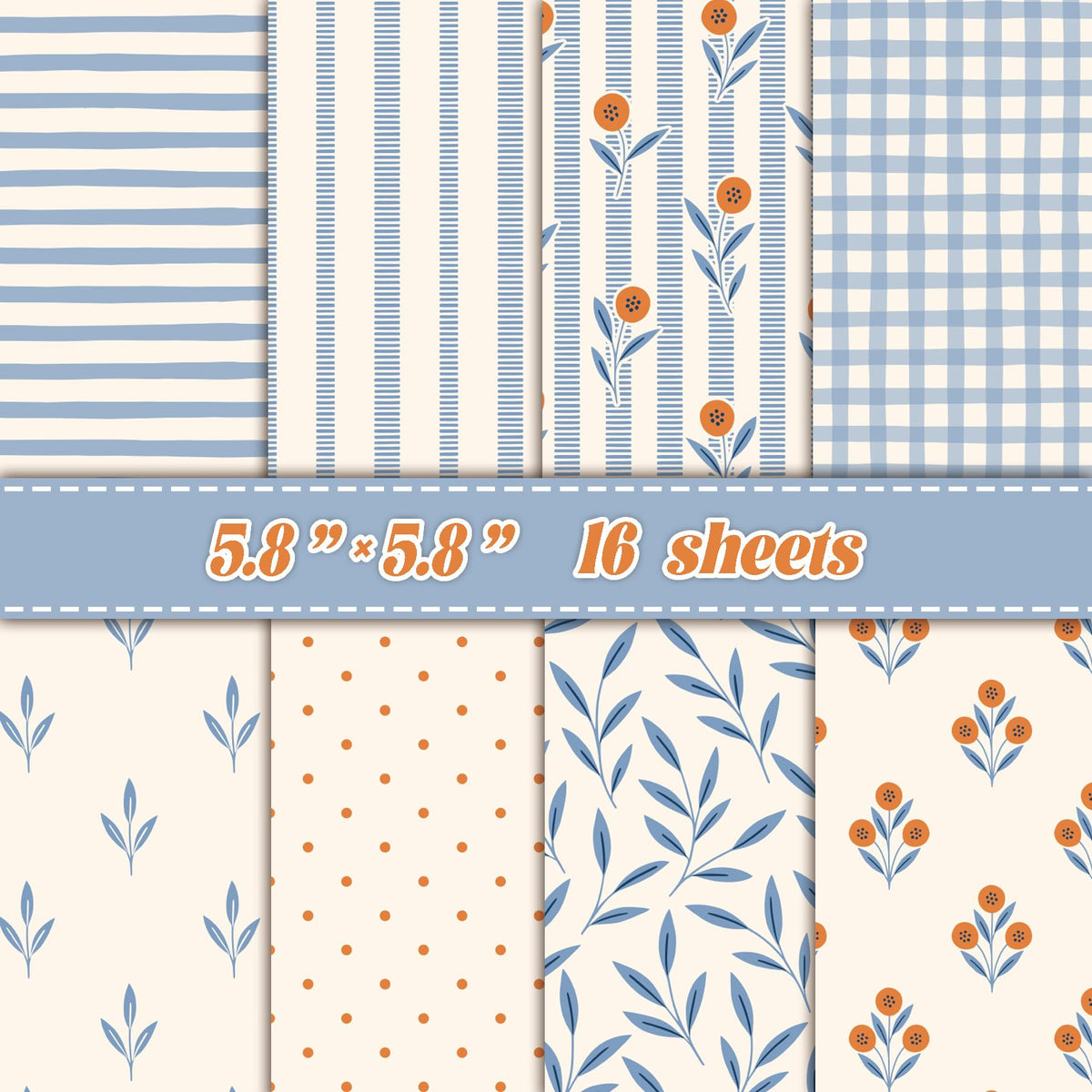 24 Sheets Scrapbook Paper - Soft Vintage Flora
