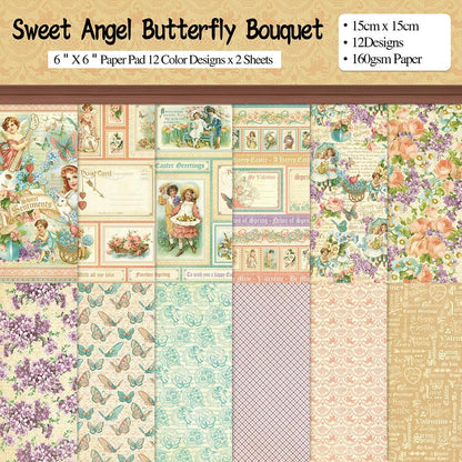 6x6" Cardstock Single Sided Scrapbooking,Craft Decorative Scrap Book Paper