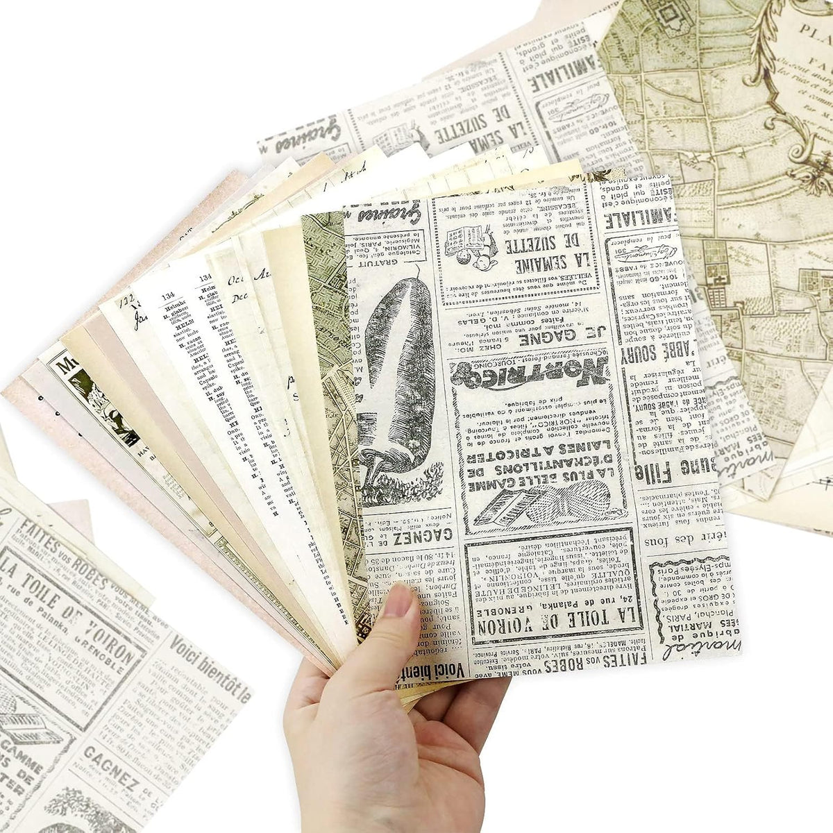 240 Pcs Vintage Scrapbook Paper Sheets for Junk Journal