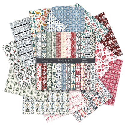 24 Sheets Scrapbook Paper 12" Double-Sided Photo Backdrop Bohemian Patterned (Floral Design K)