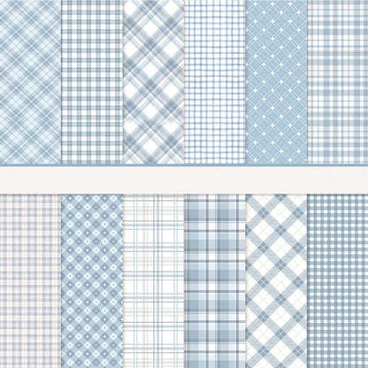 36 Sheets Scrapbook Paper 12x12 In Plaid Patterned Paper (Brown)