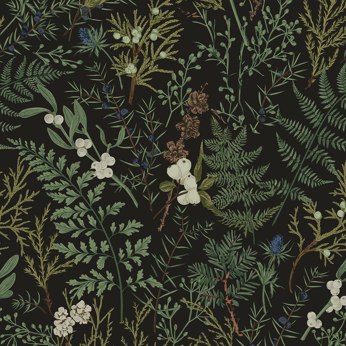 Green Vintage Floral Peel and Stick Wallpaper Boho Floral Contact Paper