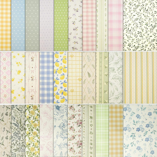 90 Sheets Scrapbook Paper, 30 Patterns, Double-Sided Decorative Paper