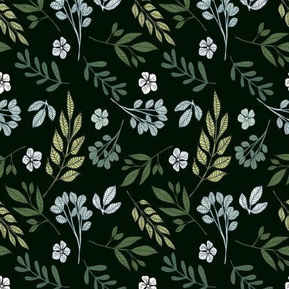 Green Vintage Floral Peel and Stick Wallpaper Boho Floral Contact Paper