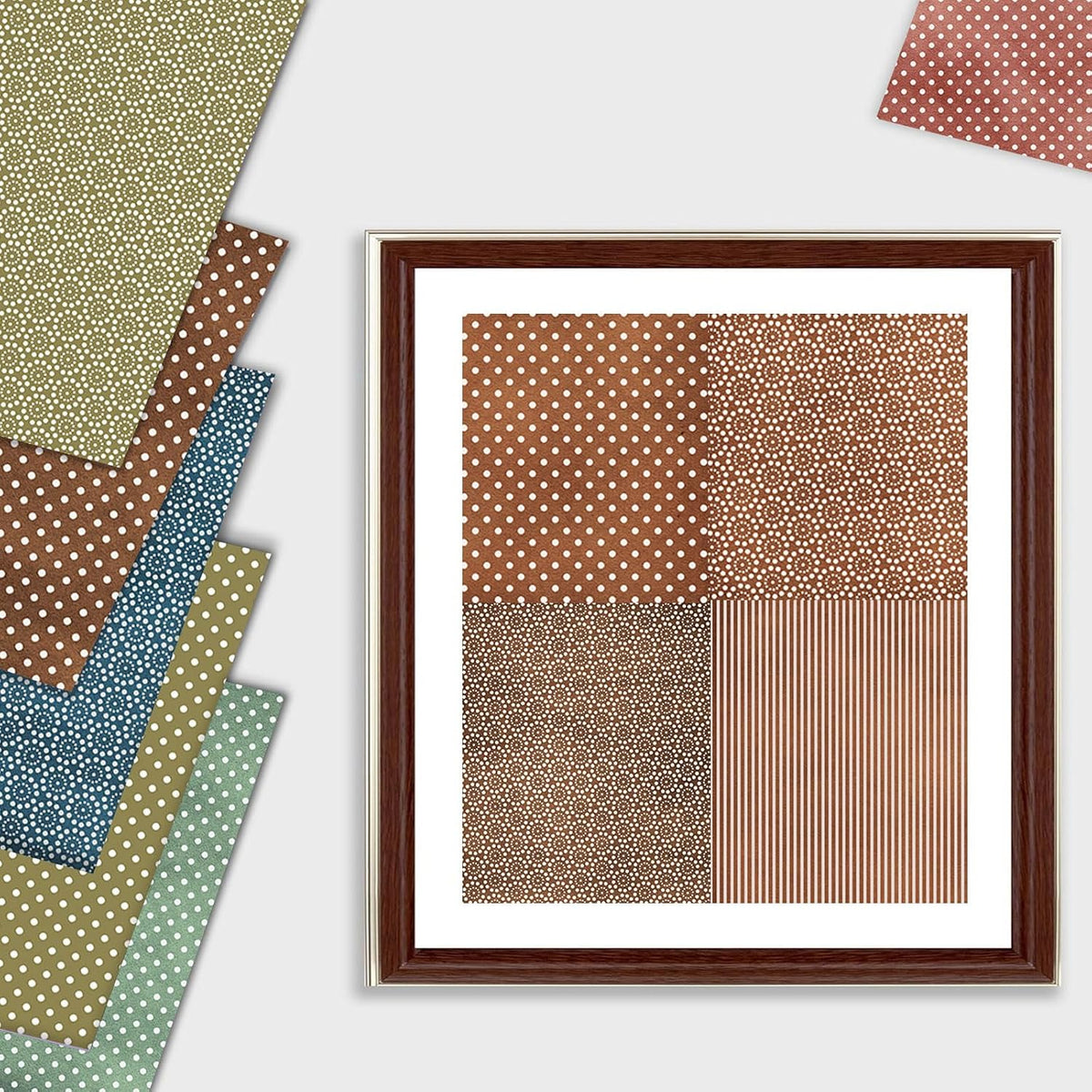 12x12 Scrapbook Paper Double Sided Patterned Paper (Beige)