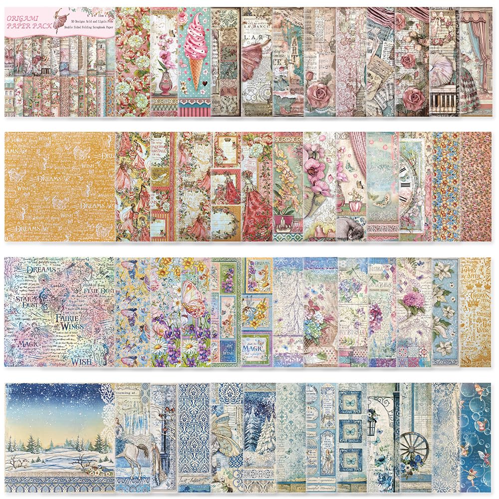 10 Different Packs Full Collection Origami Paper, 6-Inch Double Sided Color