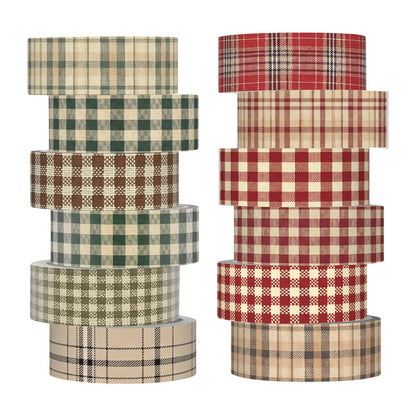 12 Rolls Floral Washi Tape Set,Earthy Tones,William Morris