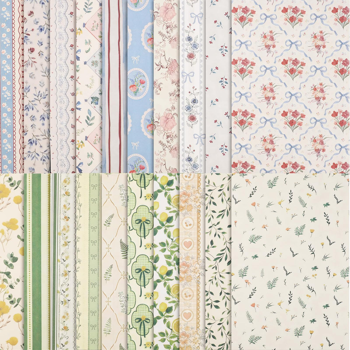 Scrapbook Paper Pad, 60 Sheets, 5.5 x 8.3 in, Double-Sided