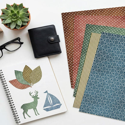 12×12 Scrapbook Paper, 24 Sheets Double-Sided Dot Patterned Paper (Earthy)