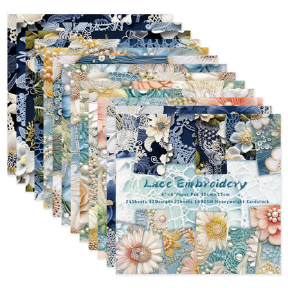 24 Sheets 6"x6" Scrapbook Paper Single-Sided Pattern Decorative Paper