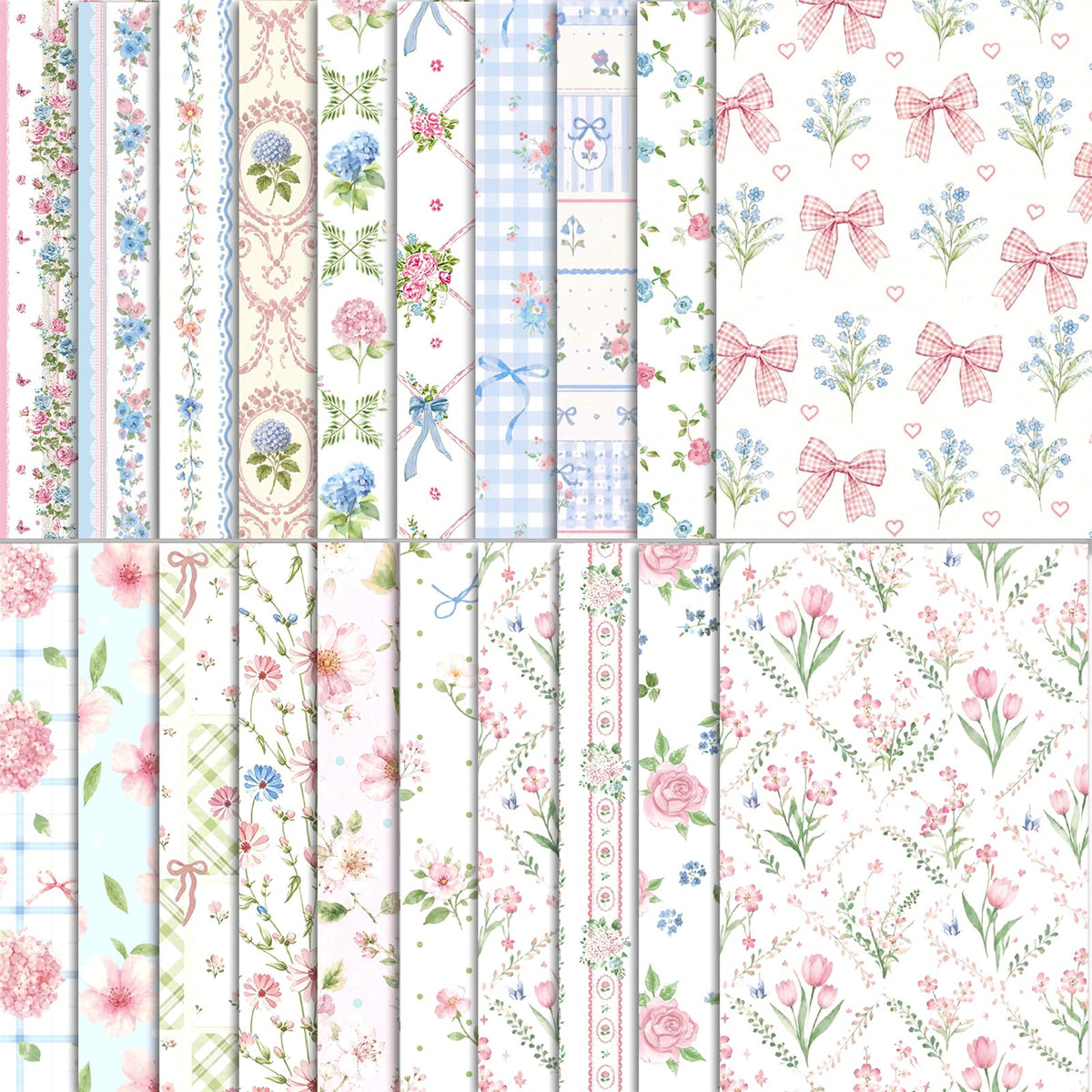 Scrapbook Paper Pad, 60 Sheets, 5.5 x 8.3 in, Double-Sided