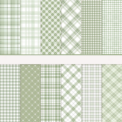 36 Sheets Scrapbook Paper 12x12 In Plaid Patterned Paper (Brown)