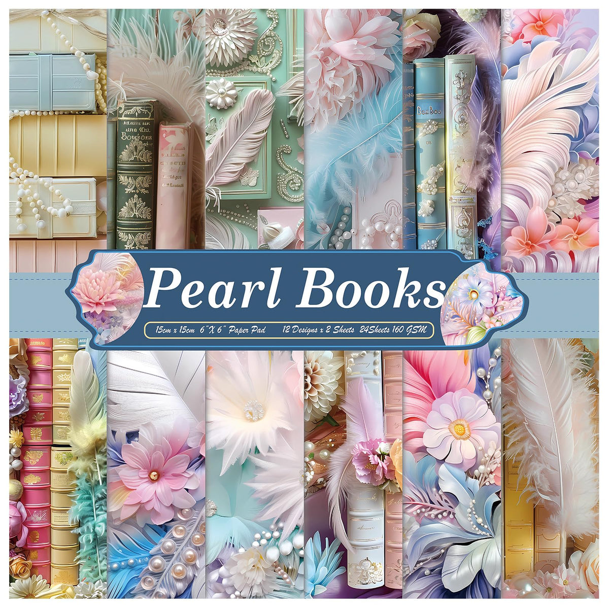 Scrapbook Paper,24 Sheets 6"x 6" Single-Sided Pattern Decorative Cardstock