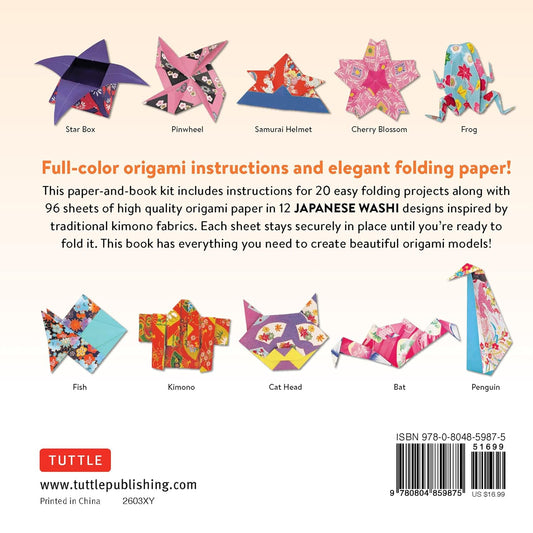 Japanese Washi Origami Paper and Book: 20 Easy Models with 96 High Quality Folding Sheets (Double-Sided)
