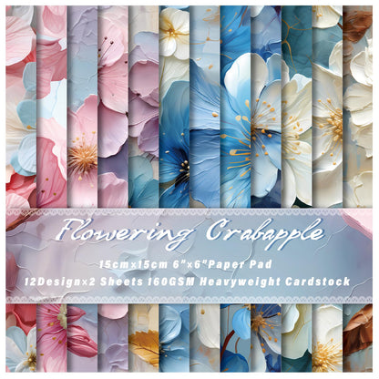 Scrapbook Paper,24 Sheets 6"x 6" Single-Sided Pattern Decorative Cardstock