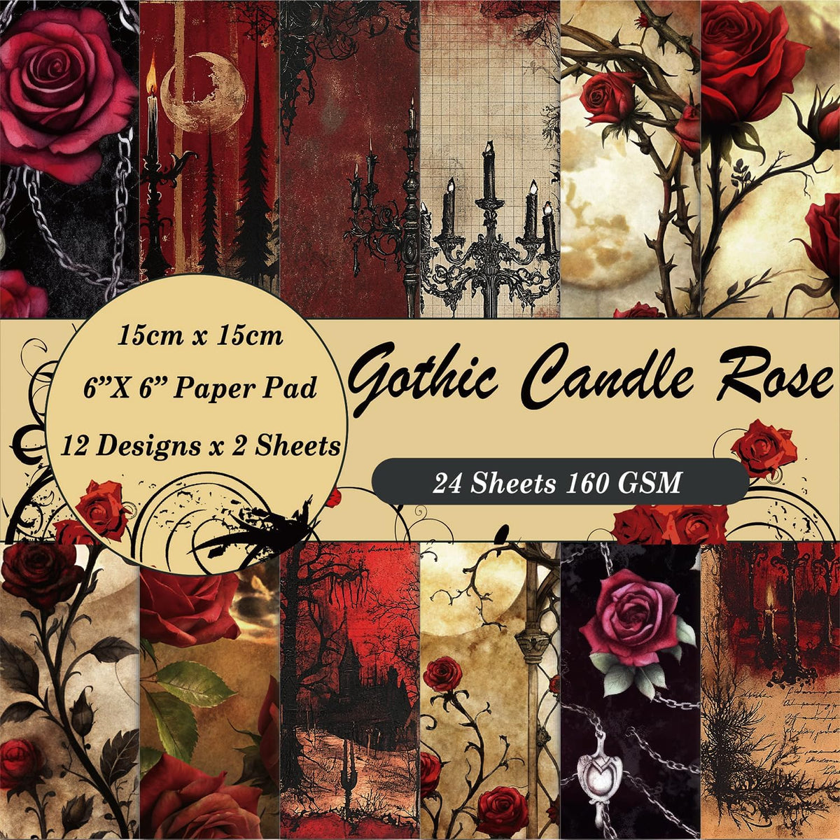 6x6" Cardstock Single Sided Scrapbooking,Craft Decorative Scrap Book Paper
