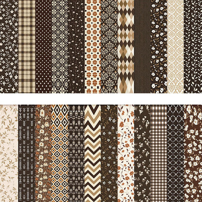 12x12 Scrapbook Paper Double Sided Patterned Paper (Beige)