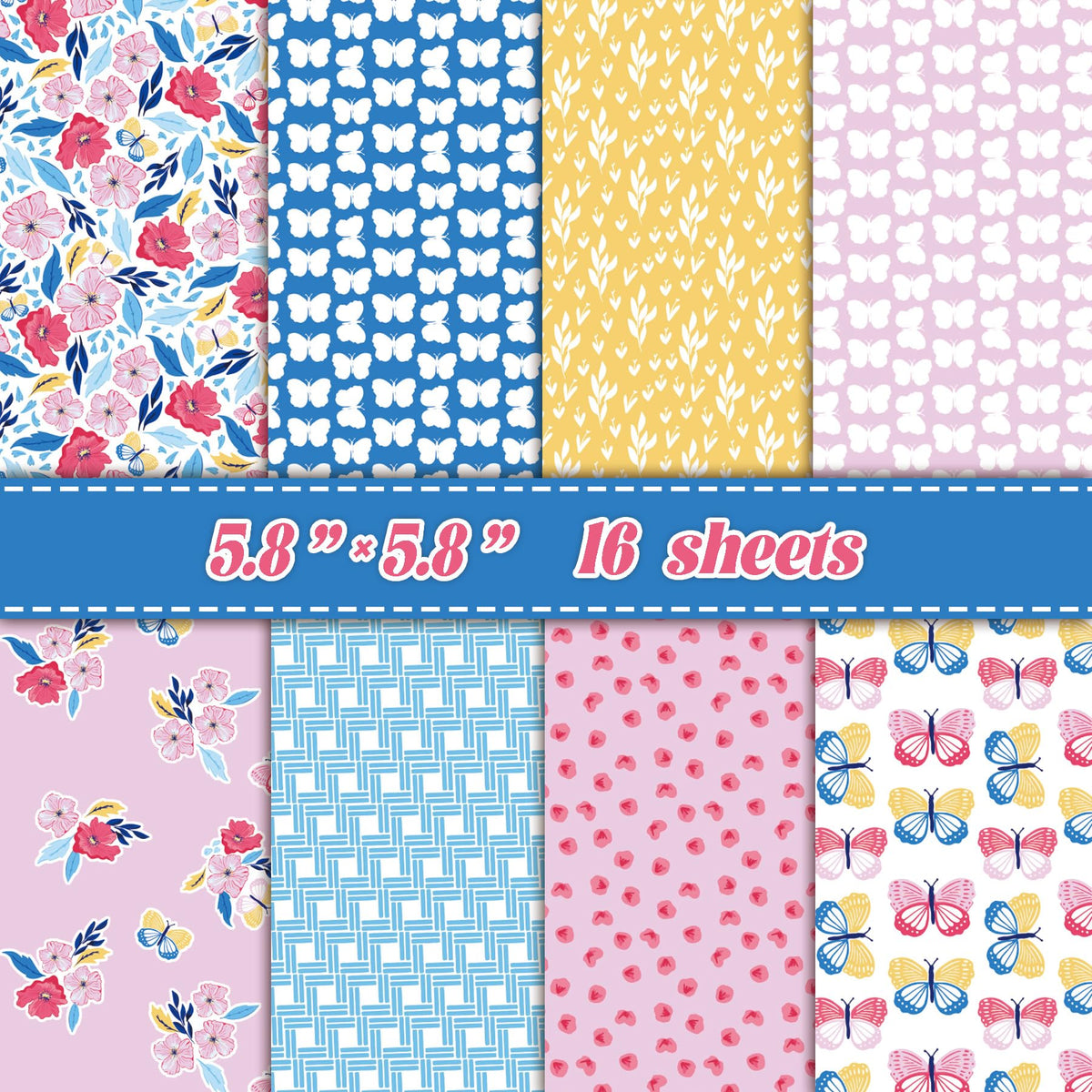 24 Sheets Scrapbook Paper - Soft Vintage Flora