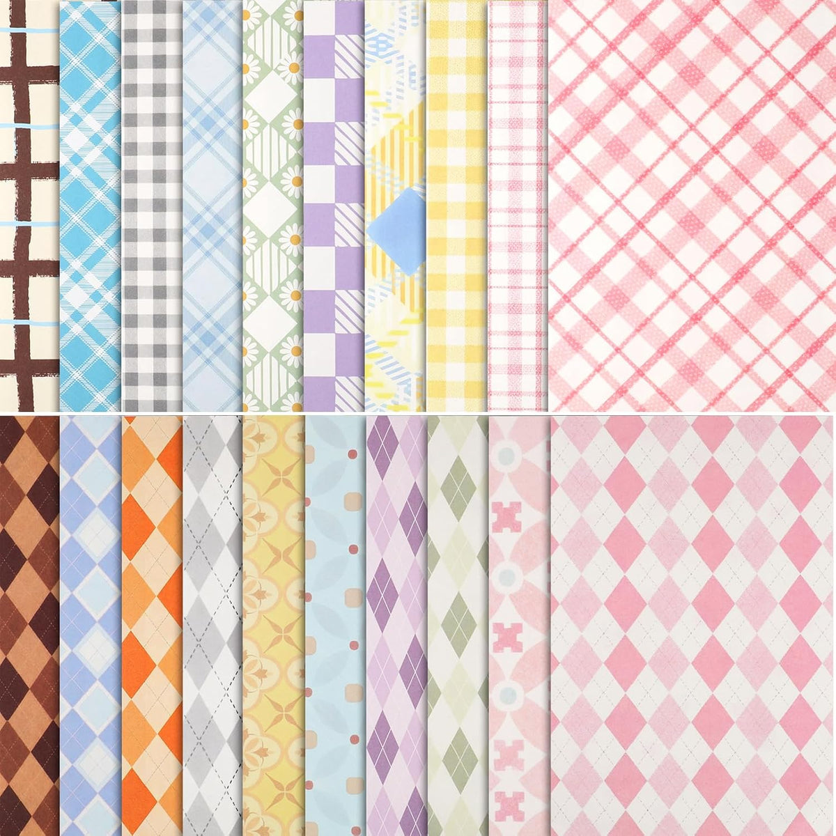 Scrapbook Paper Pad, 60 Sheets, 5.5 x 8.3 in, Double-Sided