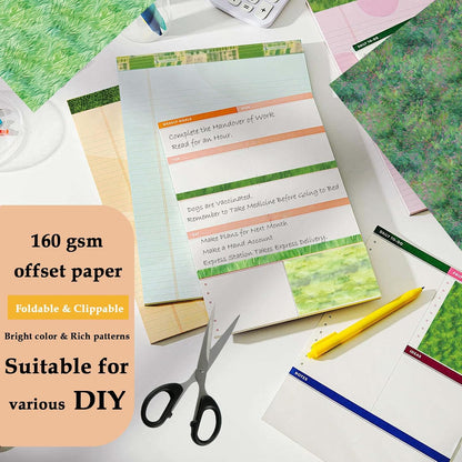 Scrapbook Paper,24 Sheets 6"x 6" Single-Sided Pattern Decorative Cardstock