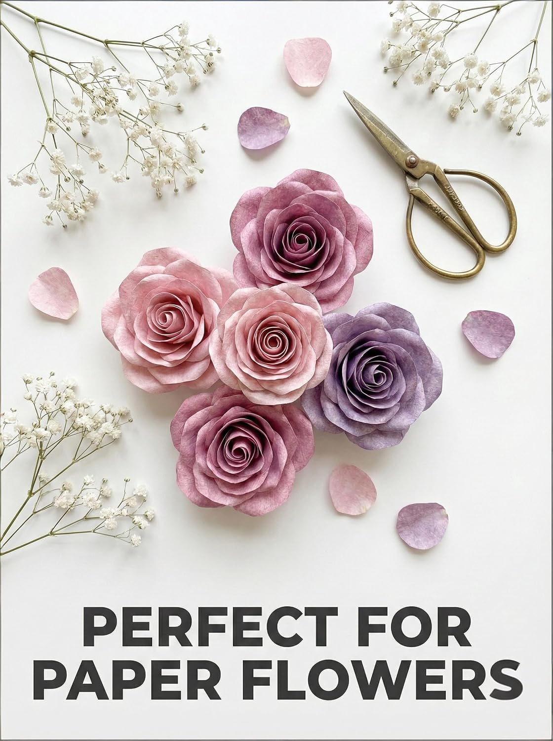12x12 Scrapbook Paper Pad "Soft Romantic" – 24 Sheets Double-Sided with Faux 160gsm Aesthetic Patterned Papers in Muted Pink, Lavender & Sage. Acid-Free for Wedding, Baby Girl Album & Paper Flowers
