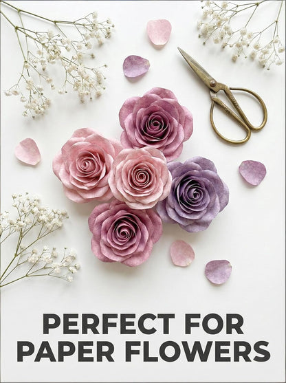 12x12 Scrapbook Paper Pad "Soft Romantic" – 24 Sheets Double-Sided with Faux 160gsm Aesthetic Patterned Papers in Muted Pink, Lavender & Sage. Acid-Free for Wedding, Baby Girl Album & Paper Flowers