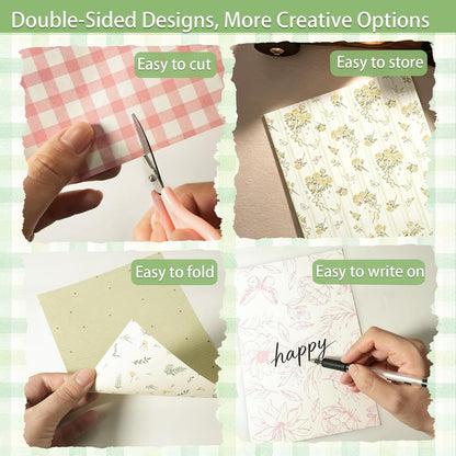 90 Sheets Scrapbook Paper, 30 Patterns, Double-Sided Decorative Paper
