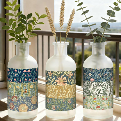 12 Rolls Floral Washi Tape Set,Earthy Tones,William Morris