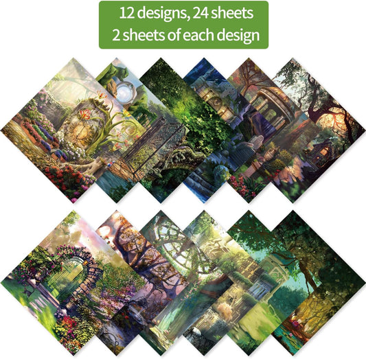 6x6" Cardstock Single Sided Scrapbooking,Craft Decorative Scrap Book Paper