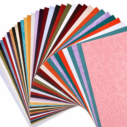 20 Sheets Scrapbook Paper A5 Size Textured Papers, White Mulberry Art Paper Craft Materials for DIY Card Making, Collage, Decoupage, Junk Journaling Supplies