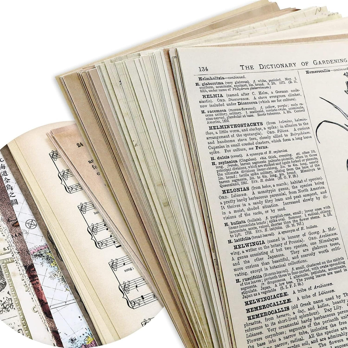 240 Pcs Vintage Scrapbook Paper Sheets for Junk Journal