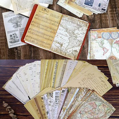 240 Pcs Vintage Scrapbook Paper Sheets for Junk Journal