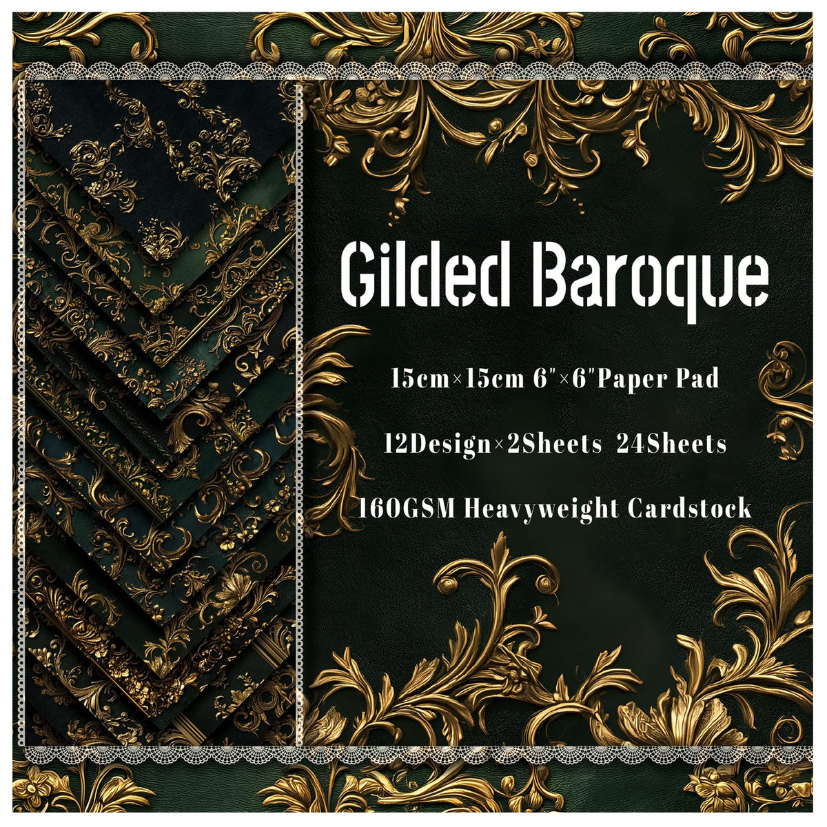 Scrapbook Paper,24 Sheets 6"x 6" Single-Sided Pattern Decorative Cardstock