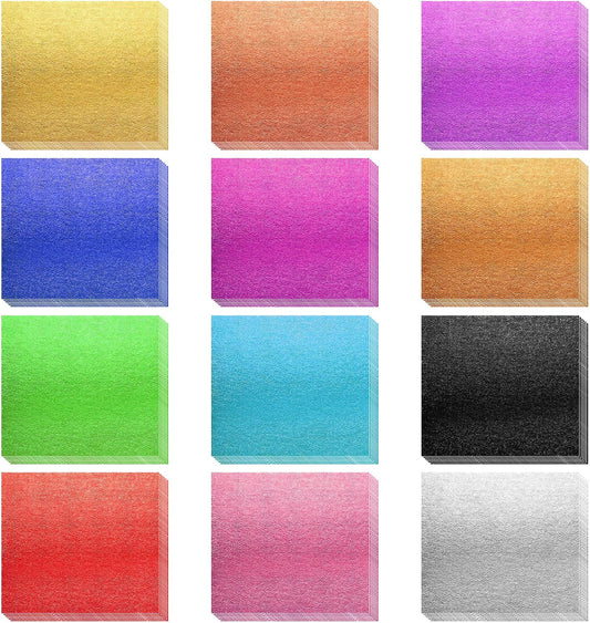 240 Sheets Gold Leaf Sheets 12 Colors Gold Foil Leaf Multi-Color Imitation Gold Leaf Paper for Art Decoration, Painting, Nails, Handicrafts, DIY Crafts(3.15 x 3.35 Inches)