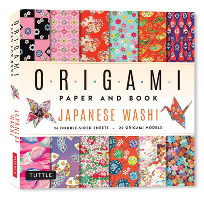 Japanese Washi Origami Paper and Book: 20 Easy Models with 96 High Quality Folding Sheets (Double-Sided)