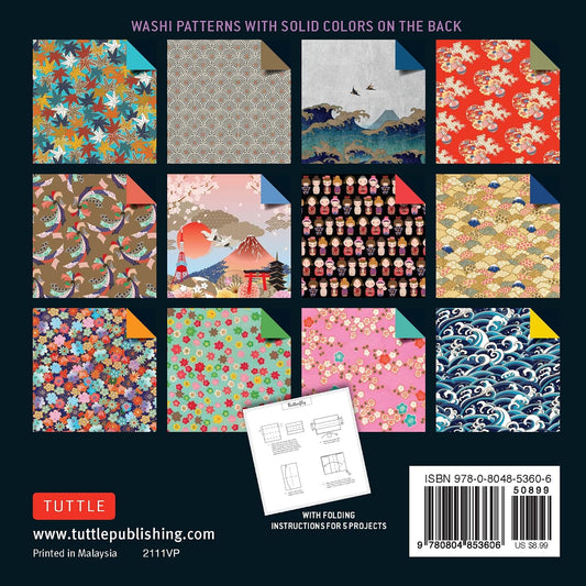 Origami Paper 200 sheets Washi Patterns 6" (15 cm): Tuttle Origami Paper: Double Sided Origami Sheets Printed with 12 Different Designs (Instructions for 6 Projects Included)